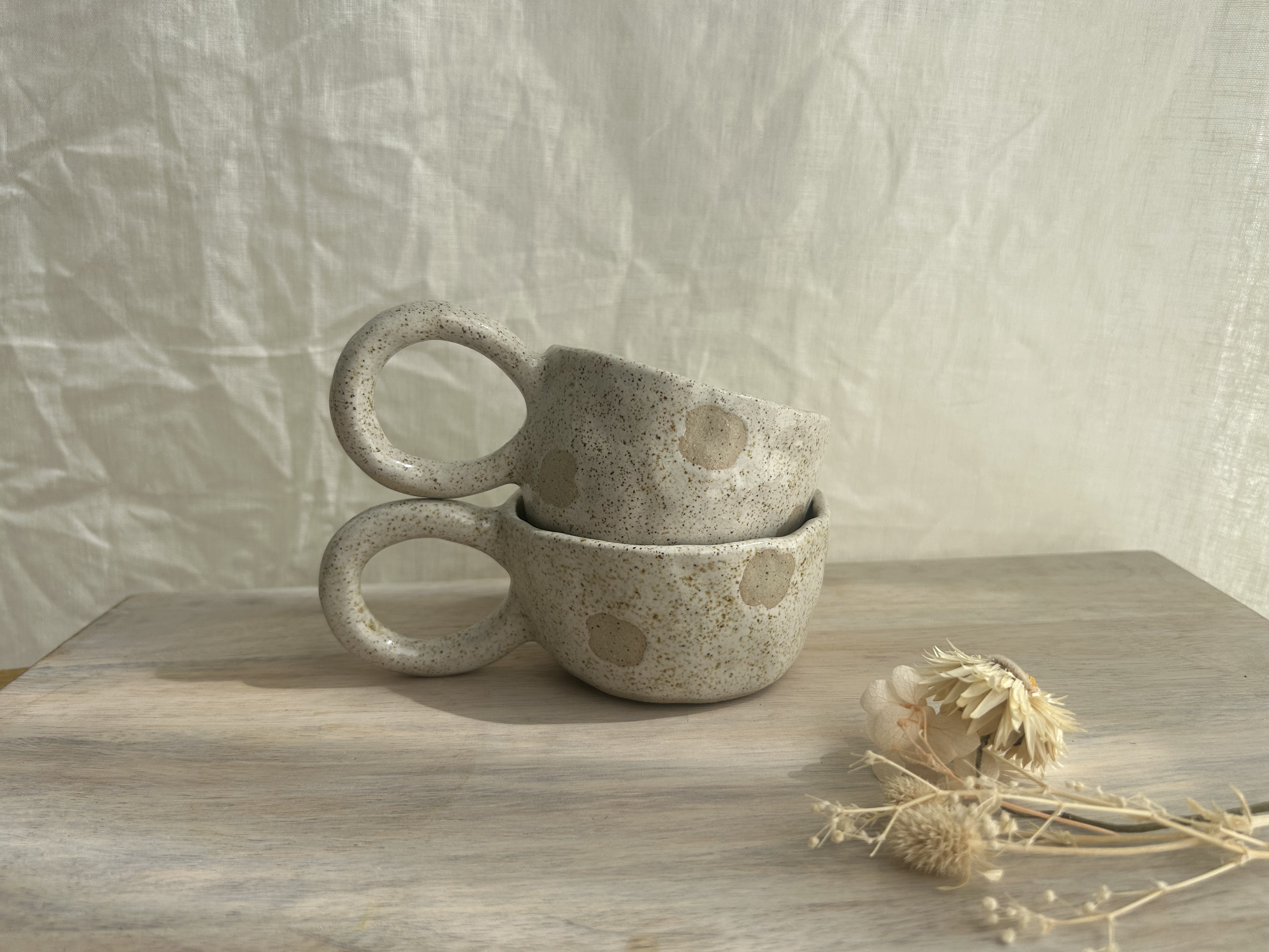 Speckled floral mug